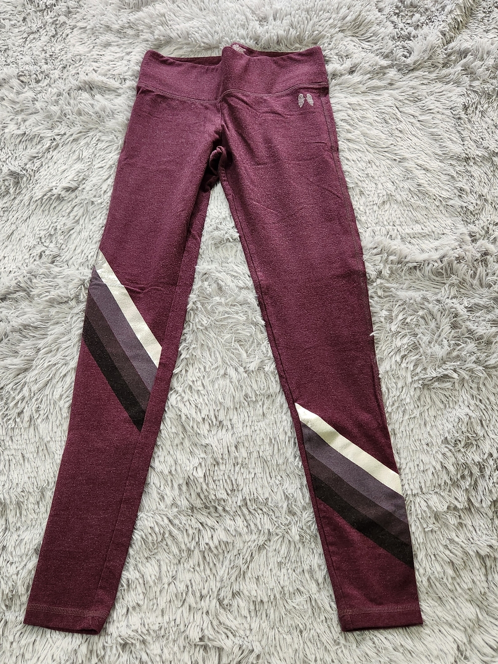 Victoria's Secret Purple Heather Striped Leggings